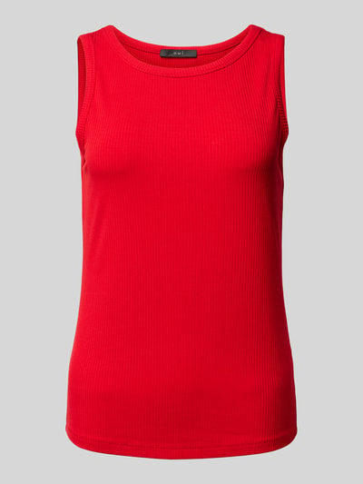 Oui Tanktop in Ripp-Optik Rot 2