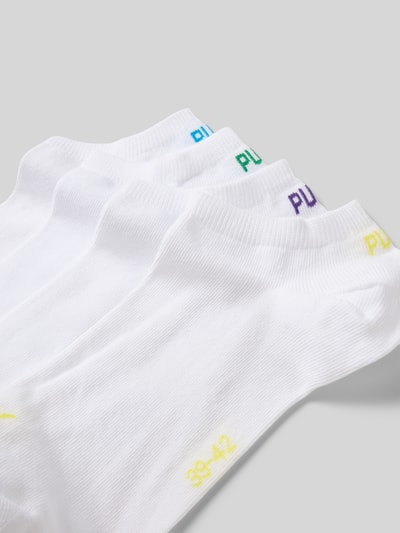 Puma Sneakersocken mit Logo-Print im 4er-Pack Weiss 2