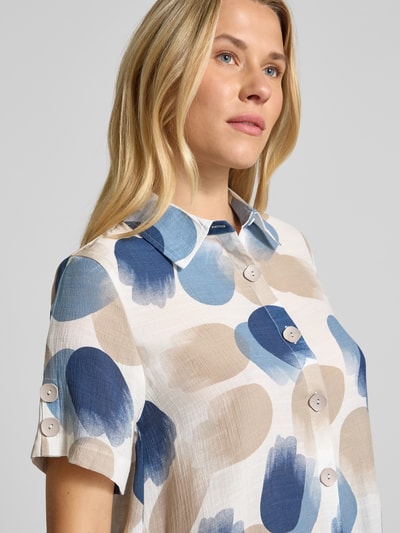 Apricot Długa bluzka o kroju relaxed fit z przedłużonym tyłem Granatowy 3