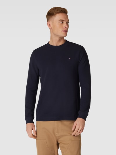 Tommy Hilfiger Sweatshirt met structuurmotief Marineblauw - 4