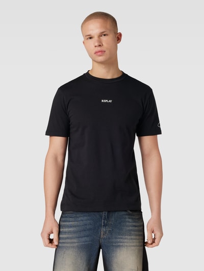 Replay T-Shirt mit Label-Print Anthrazit 4