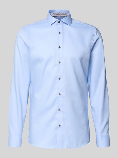 ETERNA Koszula biznesowa o kroju slim fit z listwą guzikową Błękitny 2