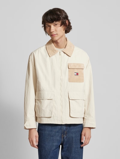 Tommy Jeans Jack met labelstitching en klepzakken Beige - 4