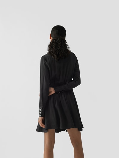 Custommade Blusenkleid mit Umlegekragen Schwarz 5