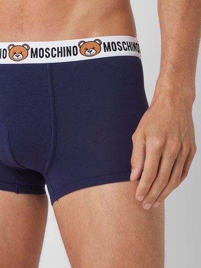 Moschino Swim + Underwear Obcisłe bokserki z dodatkiem streczu w zestawie 2 szt. Niebieski 2