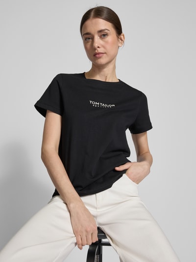 Tom Tailor Regular Fit T-Shirt aus reiner Baumwolle Black 3