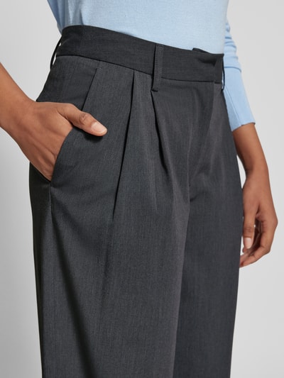 Stefanel Wide Leg Bundfaltenhose mit Gürtelschlaufen Modell 'SLOUCHY' Hellgrau 3