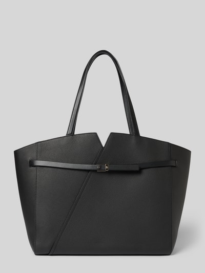 Produktfoto, Shopper aus echtem Rindsleder Modell 'BOSS REVERS SM TOTE' von BOSS, efekt: jednolity kolor, zapięcie: zamek błyskawiczny, podział: główna przegroda, przegródka wewnątrz, przegródka zapinana na zamek błyskawiczny, aplikacja: ozdobna sprzączka, możliwość noszenia: uchwyt, materiał: naturalna skóra