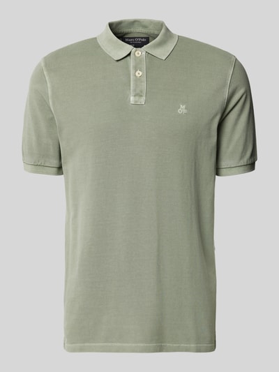 Marc O'Polo Regular Fit Poloshirt aus reiner Baumwolle mit Logo-Stitching Mint 2