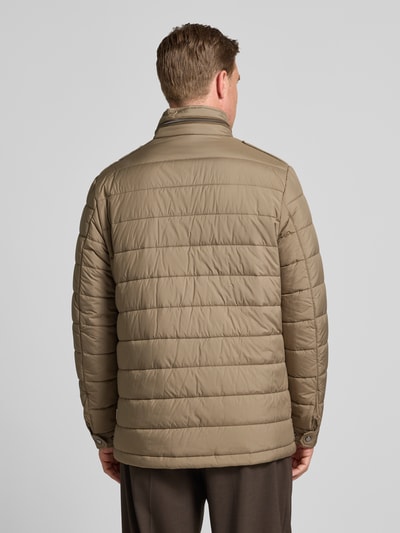 bugatti Gewatteerd jack met opstaande kraag en klepzakken Zand - 5