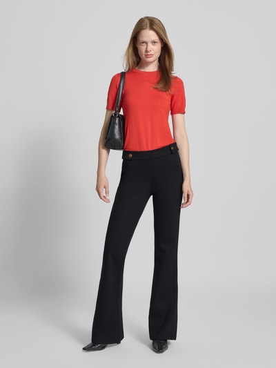 Guess Slim Fit Schlaghose aus Viskose-Mix Modell 'MAELICE' Black 1