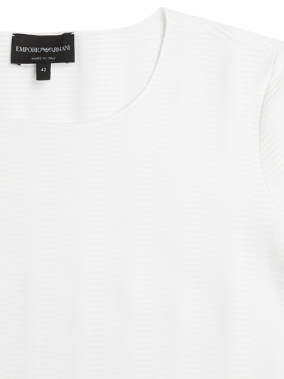Emporio Armani T-Shirt mit Webstruktur  Weiss 2