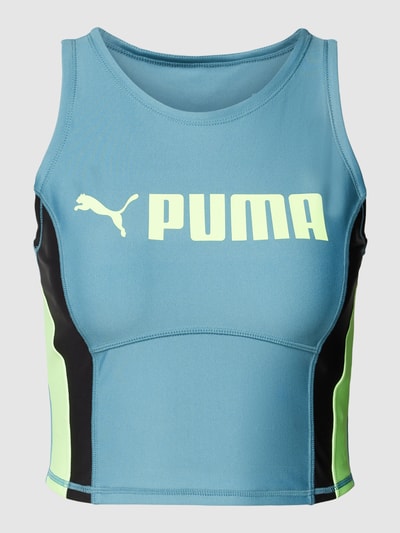 PUMA PERFORMANCE Top krótki w stylu Colour Blocking Miętowy 2