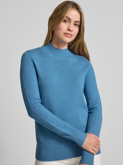 Christian Berg Woman Sweter z dzianiny ze stójką Szaroniebieski melanż 3