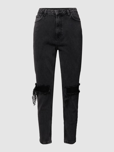 Review Skinny Mom Fit Jeans im Used-Look Black 2