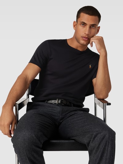Polo Ralph Lauren T-shirt ze wzorem w paski model ‘PIMA’ Czarny 3