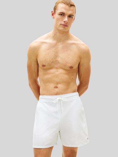 Tommy Hilfiger Regular Fit Badehose mit Label Stitching Hellblau 4