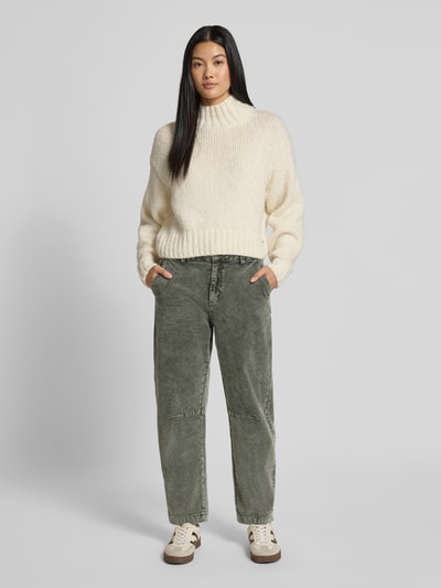 Buena Vista Barrel fit corduroy broek met steekzakken Donkergroen - 1