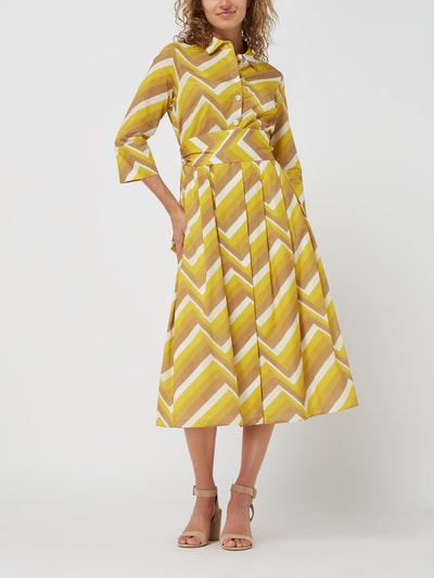 Windsor Sukienka koszulowa ze wzorem w zygzaki  Żółty 1