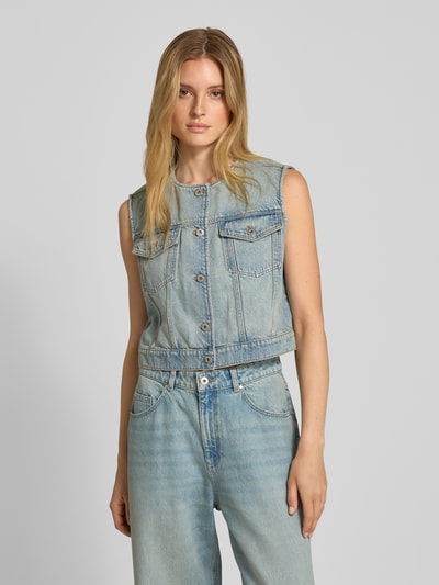 Jake*s Casual Weste in Denim-Optik Jeansblau 4