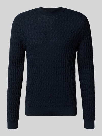 ARMANI EXCHANGE Wollen pullover met structuurmotief Marineblauw - 2