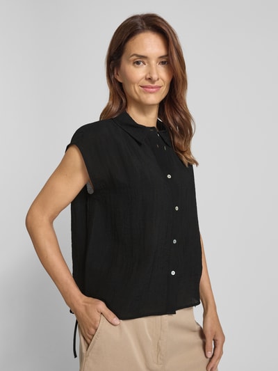 OPUS Bluzka koszulowa z bocznym wiązaniem model ‘Fadri’ Czarny 3
