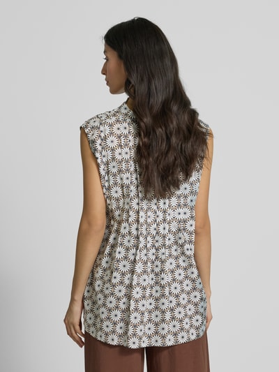 Marc O'Polo Regular Fit Blusentop mit kurzer Knopfleiste Marine 5