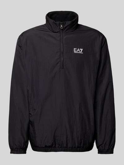 EA7 Emporio Armani Sweatshirt met schipperskraag Zwart - 1