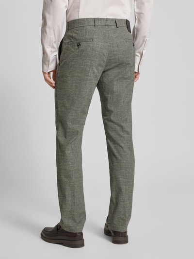 JOOP! Collection Slim fit pantalon met structuurmotief, model 'Hank' Olijfgroen - 5