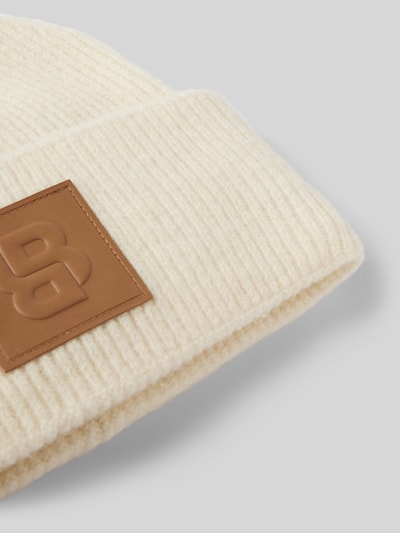 BOSS Beanie mit Label-Detail Modell 'Laru' Offwhite 2