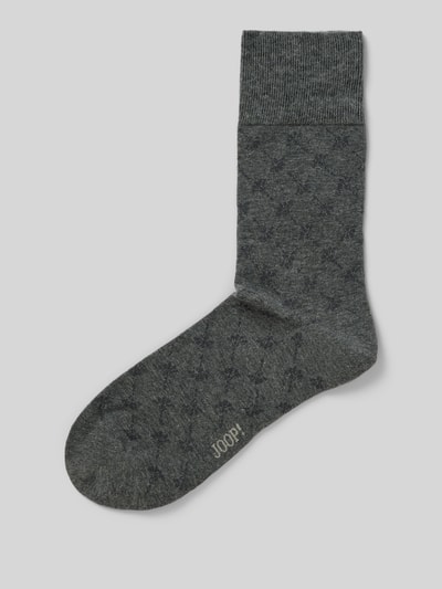 JOOP! Collection Socken mit Label-Stitching Anthrazit 1