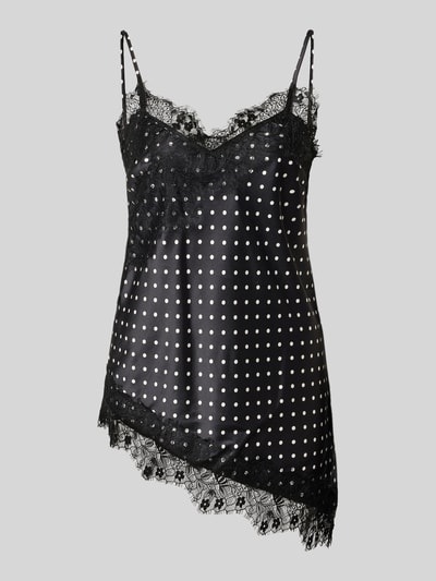 ONLY Regular fit blousetop met kant model 'INDONA' Zwart - 1
