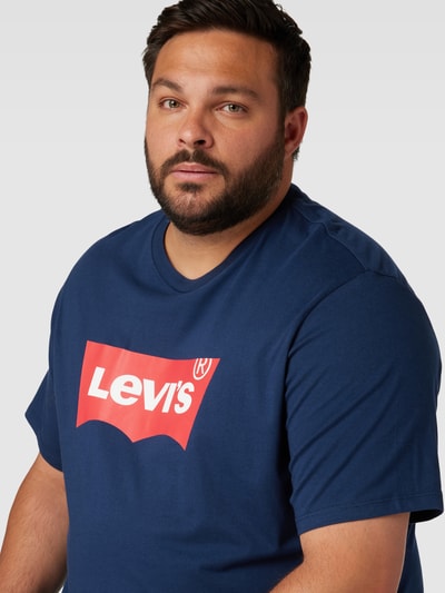 Levis Big&Tall T-shirt PLUS SIZE z nadrukiem z logo Ciemnoniebieski 3