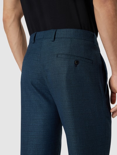 Strellson Slim fit pantalon in gemêleerde look, model 'Kynd' Petrol - 3