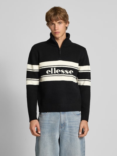 Ellesse Strickpullover mit Troyer-Kragen Modell 'PALLONI' Black 4