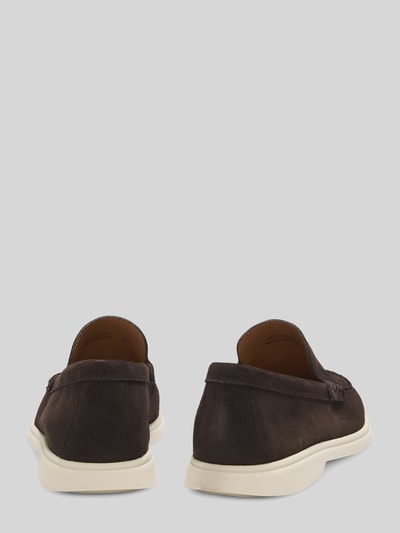BOSS Slipper aus echtem Leder Dunkelbraun 3
