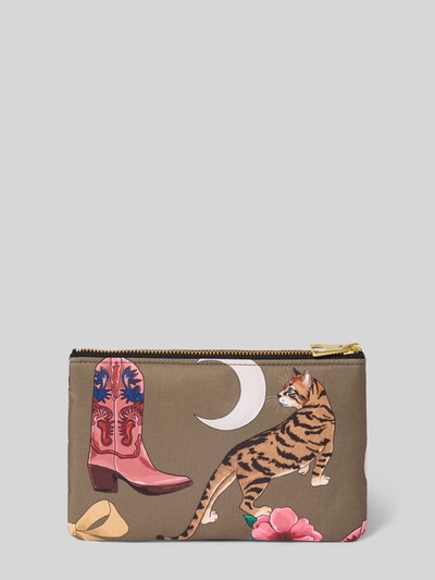 WOUF Make-uptasje met logopatch, model 'Rodeo' Olijfgroen - 2