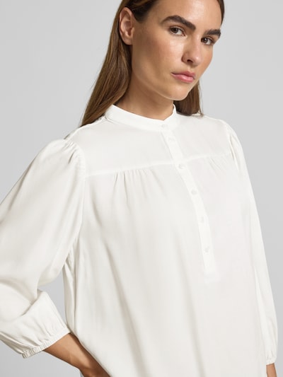 More & More Blusenshirt mit kurzer Knopfleiste Offwhite 3