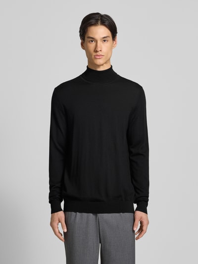 Profuomo Pullover aus Merinowolle mit Rollkragen Black 4