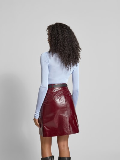 Self-Portrait Bodysuit mit Umlegekragen Hellblau 5