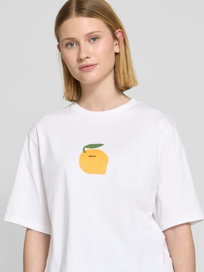 JAKE*S STUDIO WOMAN Oversized T-Shirt mit Motiv-Print Weiss 3