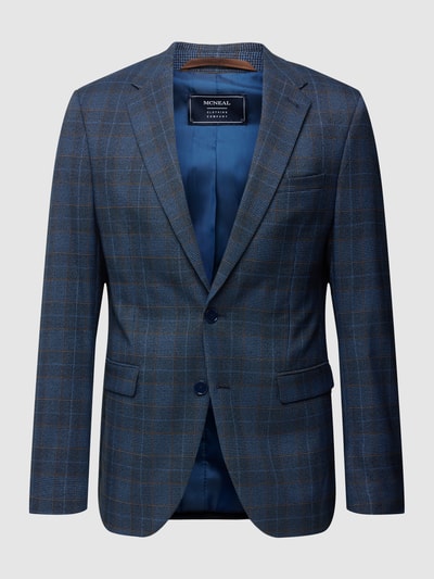 MCNEAL Super slim fit 2-knoops colbert met glencheck-motief Blauw - 2