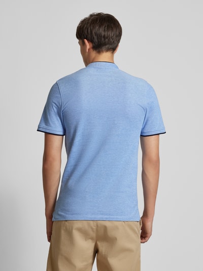 Jack & Jones Poloshirt met labelstitching, model 'PAULOS' Blauw - 5