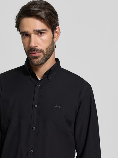 BOSS Orange Regular fit vrijetijdsoverhemd van Oxford-katoen, model 'RICKERT' Zwart - 3