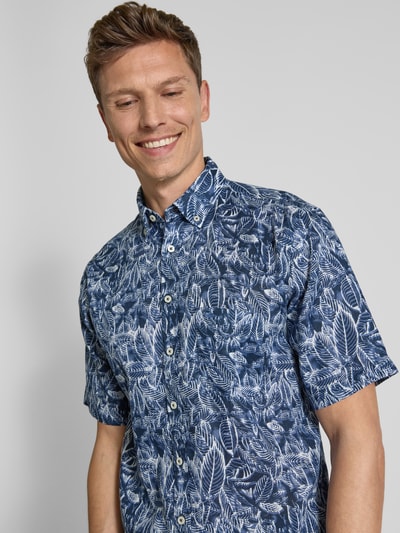 Fynch-Hatton Vrijetijdsoverhemd met knoopsluiting Marineblauw - 3