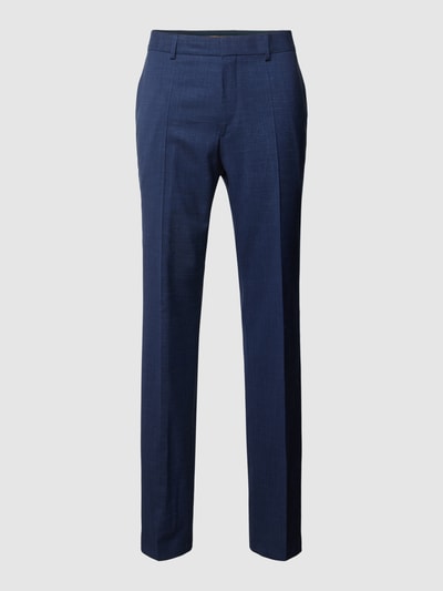 BOSS Spodnie do garnituru w kant model ‘Lenon’ Granatowy 2