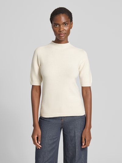 Liu Jo White Strickshirt mit Stehkragen Offwhite 4