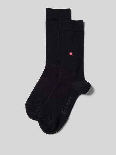 Burlington Socken in unifarbenem Design Modell 'LADY' Black 1