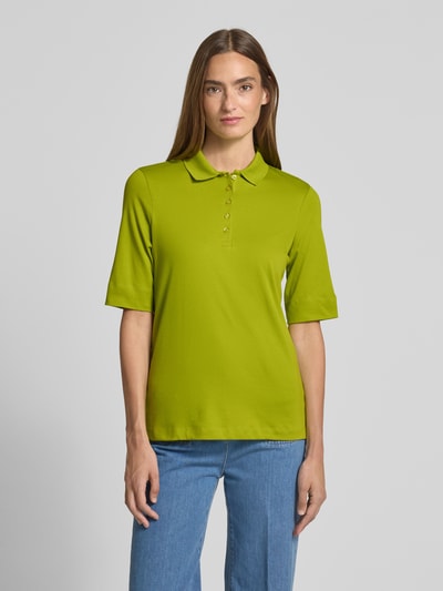 Christian Berg Woman Koszulka polo o kroju regular fit z rękawem o dł. 1/2 Jabłkowozielony 4