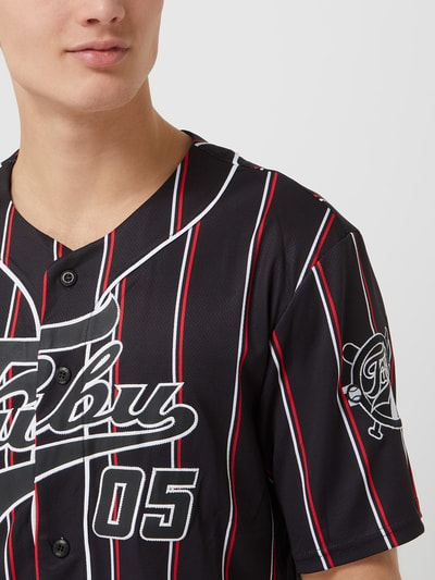 FUBU Baseballshirt met labelpatches Zwart - 3